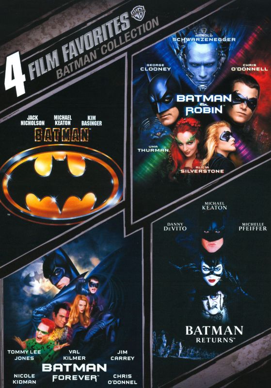 0883929073597 - 4 FILM FAVORITES: BATMAN COLLECTION (BATMAN / BATMAN FOREVER / BATMAN AND ROBIN / BATMAN RETURNS)