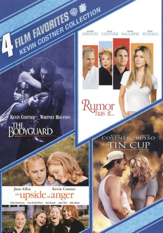 0883929073627 - 4 FILM FAVORITES: KEVIN COSTNER (THE BODYGUARD: SPECIAL EDITION, RUMOR HAS IT, TIN CUP, UPSIDE OF ANGER)