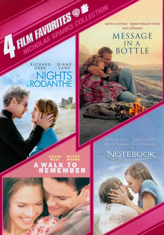 0883929183135 - 4 FILM FAVORITES: NICHOLAS SPARKS (MESSAGE IN A BOTTLE, NIGHTS IN RODANTHE, THE NOTEBOOK, A WALK TO REMEMBER)