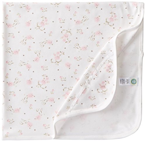 0883953117182 - LITTLE ME BABY GIRLS' SCROLL TAG ALONG BLANKET, IVORY PRINT, ONE SIZE