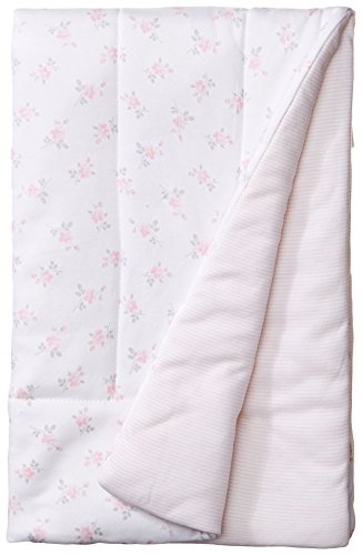0883953694966 - LITTLE ME BABY-GIRLS NEWBORN DELICATE PUFF BLANKET, WHITE/PINK, ONE SIZE