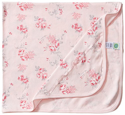 0883953728876 - LITTLE ME BABY-GIRLS NEWBORN SCROLL ROSE BLANKET, PINK FLORAL, ONE SIZE