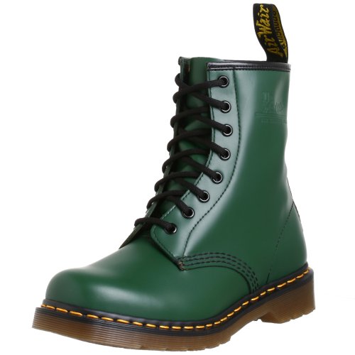 0883985037939 - DR. MARTENS 1460 ORIGINALS EIGHT-EYE LACE-UP BOOT,GREEN SMOOTH LEATHER,9 UK / 10 M US MENS / 11 M US WOMENS