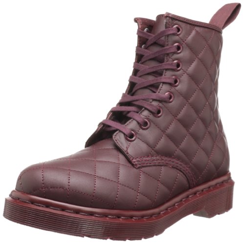 0883985584020 - DR. MARTENS WOMEN'S CORALIE QUILTED LEATHER BOOT ,CHERRY RED DANIO,6 UK/8 M US