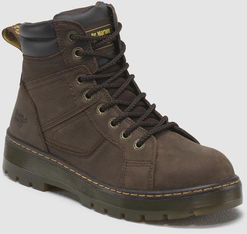 0883985757141 - DR. MARTENS - MENS DUCT ST LACE LOW BOOT, SIZE: 11 D(M) US, COLOR: DARK BROWN WYOMING