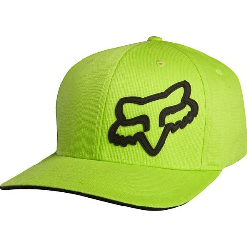 0884065544552 - FOX RACING YOUTH SIGNATURE FLEXFIT HAT - ONE SIZE FITS MOST/GREEN