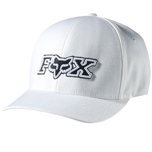0884065965500 - FOX HEAD BOY'S CORPO FLEXFIT HAT, WHITE, ONE SIZE