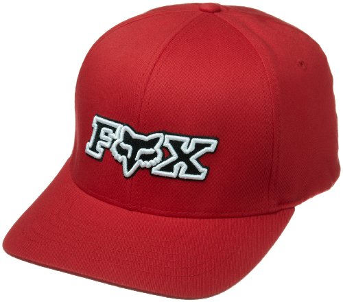 0884065965630 - FOX CORPO FLEXFIT HAT (RED) CAPS