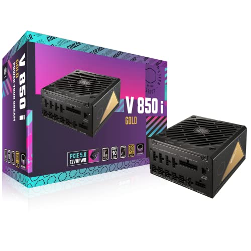 0884102092503 - COOLER MASTER V850 GOLD I ATX3.0 FULLY MODULAR, 850W, 80+ GOLD, SEMI-DIGITAL, 135MM SILENT FAN WITH S.T.C.M, 100% JAPANESE CAPACITORS (MPZ-8501-AFAG-BUS)