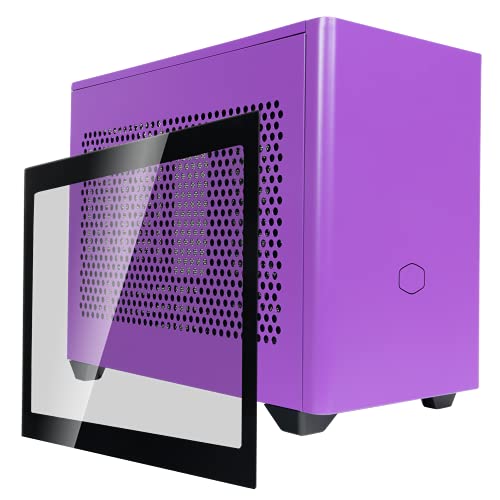 0884102095320 - COOLER MASTER NR200P NIGHTSHADE PURPLE SFF SMALL FORM FACTOR MINI-ITX CASE WITH TEMPERED GLASS OR VENTED PANEL OPTION, PCI RISER CABLE, TRIPLE-SLOT GPU, TOOL-FREE AND 360 DEGREE ACCESSIBILITY