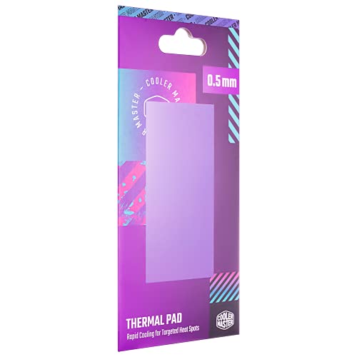 0884102095504 - COOLER MASTER THERMAL PAD 0.5 MM HIGH PERFORMANCE THERMAL PAD, HIGH CONDUCTIVITY W/M.K= 13.3M, NANO ELEMENTS RAPID COOLING, DOUBLE-SIDED ADHESIVE FOR A WIDE RANGE OF ELECTRONICS AND DEVICES