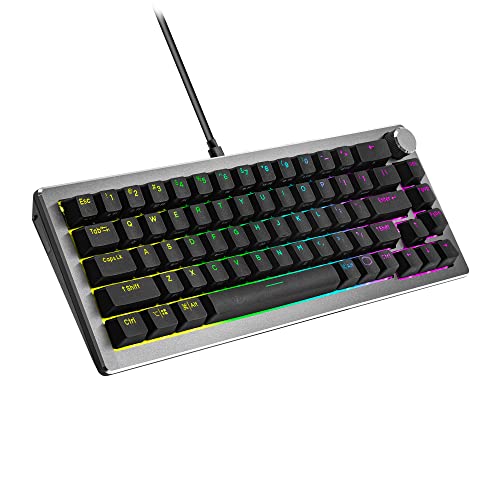 0884102103223 - COOLER MASTER CK720 HOT-SWAPPABLE MECHANICAL KEYBOARD WITH KAILH BOX V2 MECHANICAL RED SWITCH, 65% LAYOUT, USB-C CONNECTIVITY, RGB LIGHTING AND 3-WAY DIAL