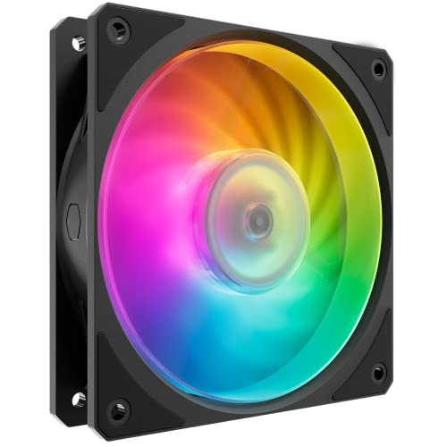 0884102104404 - COOLER MASTER MOBIUS 140P ARGB HIGH PERFORMANCE INTERCONNECTING RING BLADE FAN, PWM 2400RPM, LOOP DYNAMIC BEARING, ARGB CUSTOMIZABLE LEDS FOR PC CASE, LIQUID AND AIR COOLER (MFZ-M4DN-19NP2-R1)