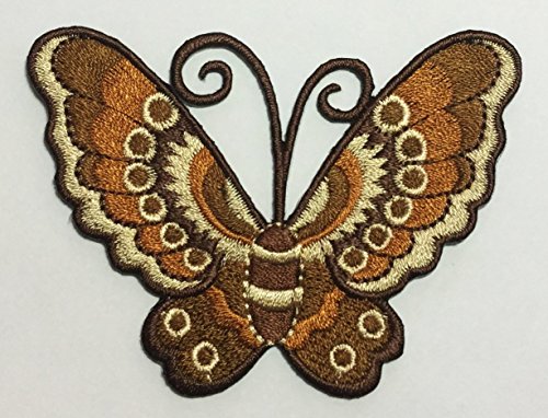 0884121630298 - BUTTERFLY APPLIQUE EMBROIDERED SEW IRON ON PATCH P#99