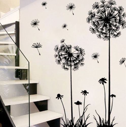 0884193962969 - REMOVABLE ART VINYL QUOTE DIY DANDELION WALL STICKER DECAL MURAL HOME ROOM DECOR