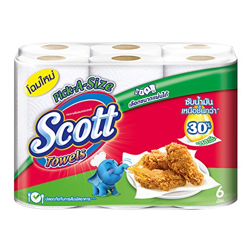 0884223947836 - SCOTT TOILET PAPER TOWELS PICK-A-SIZE (PACK OF 6)