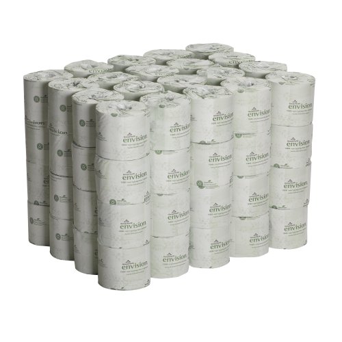 0884239767435 - GEORGIA-PACIFIC ENVISION 19880/01 WHITE 2-PLY EMBOSSED BATHROOM TISSUE, 4.05 LENGTH X 4 WIDTH (CASE OF 80 ROLLS)