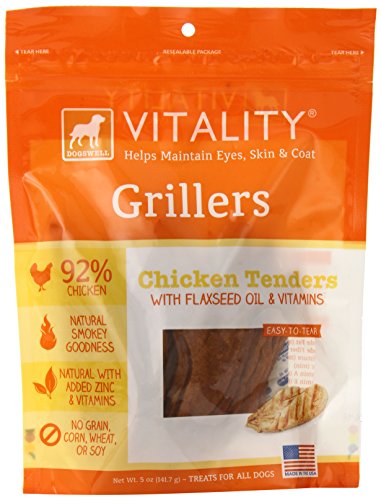 0884244472713 - VITALITY CHICKEN GRILLERS DOGSWELL DOG TREAT, 5-OUNCE