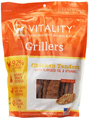 0884244475714 - VITALITY CHICKEN GRILLERS DOGSWELL DOG TREAT, 15-OUNCE