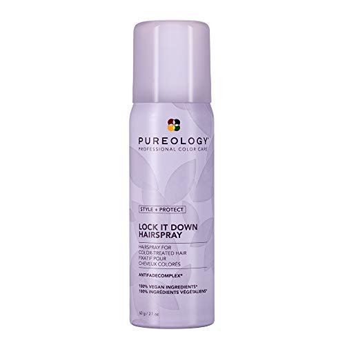 0884486437648 - PUREOLOGY STYLE + PROTECT LOCK IT DOWN HAIRSPRAY | FOR COLOR-TREATED HAIR | MAXIMUM HOLD & RADIANT SHINE | SILICONE FREE | VEGAN | UPDATED PACKAGING | 2.1 OZ. |