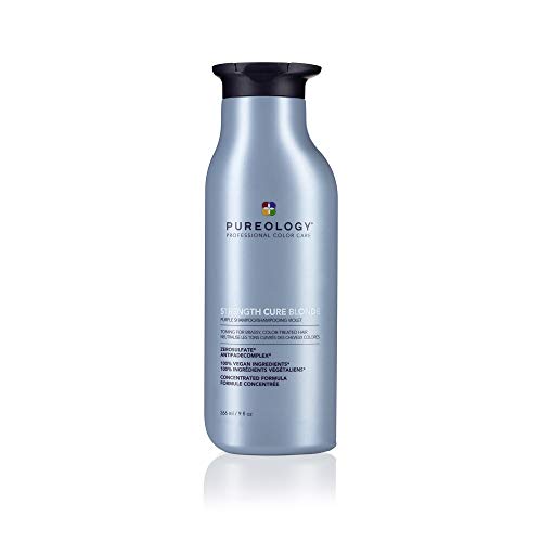 0884486437785 - PUREOLOGY STRENGTH CURE BLONDE PURPLE SHAMPOO | FOR BLONDE & LIGHTENED COLOR-TREATED | TONES & FORTIFIES BRASSY HAIR | SULFATE-FREE | VEGAN | UPDATED PACKAGING | 9 FL. OZ. |