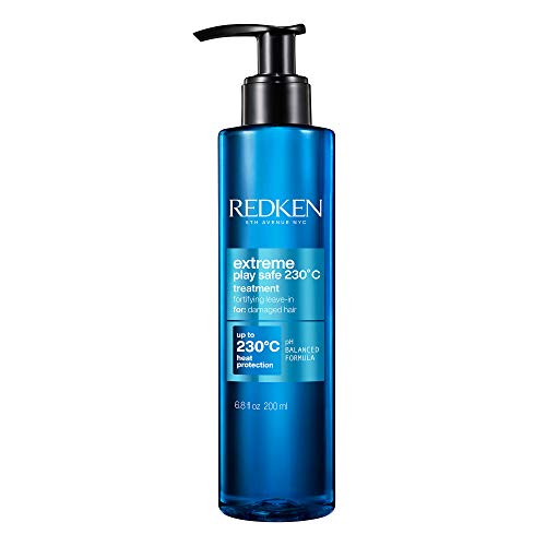 0884486444448 - REDKEN EXTREME PLAY SAFE HEAT PROTECTION AND DAMAGE REPAIR TREATMENT | FOR ALL HAIR TYPES | HELPS REDUCE THE APPEARANCE OF SPLIT ENDS | WITH TOURMALINE | 6.8 FL OZ, 6.8 FL. OZ