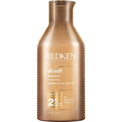 0884486452986 - REDKEN ALL SOFT SHAMPOO | FOR DRY/BRITTLE HAIR | PROVIDES INTENSE SOFTNESS AND SHINE | WITH ARGAN OIL | 10.1 FL OZ, 10 FL. OZ