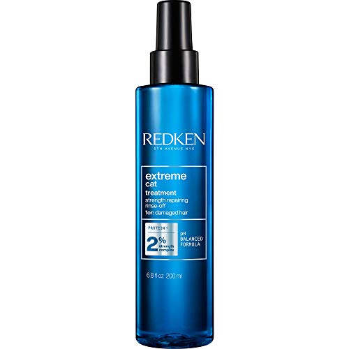 0884486453419 - REDKEN EXTREME CAT ANTI-DAMAGE PROTEIN RECONSTRUCTING TREATMENT | FOR DISTRESSED HAIR | STRENGTHENS HAIR & ADDS SHINE | WITH CERAMIDE | 5 FL OZ, 6.8 FL. OZ
