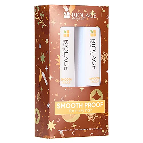 0884486495693 - BIOLAGE SMOOTH PROOF SHAMPOO & CONDITIONER GIFT SET | SMOOTHS & CONTROLS FRIZZ | FOR FRIZZY HAIR | PARABEN & SILICONE-FREE | VEGAN