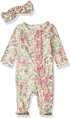 0884533590173 - JESSICA SIMPSON GIRLS BABY AND TODDLER FOOTIE, FLORAL CONFETTI FLORAL, 0-3 MONTHS