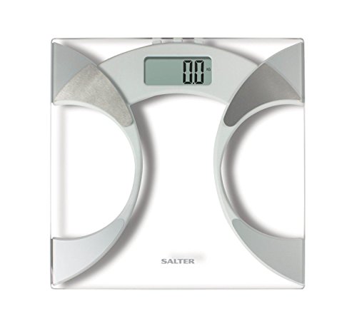 0884557274110 - SALTER 9141 GLASS BODY FAT ANALYSER HOME BATHROOM WEIGHING MEASURING SCALE - NEW - SILVER - 15 YEAR MANUFACTURER GUARANTEE