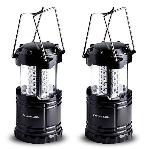 0884647117273 - DIVINE 2 PACK ULTRA BRIGHT PORTABLE OUTDOOR LED COLLAPSIBLE CAMPING LANTERN