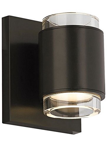 0884655608510 - TECH LIGHTING 700WSVOTRCZ-LED830 VOTO - 5 9W 1 LED ROUND WALL SCONCE - 120V, ANTIQUE BRONZE FINISH WITH CLEAR GLASS