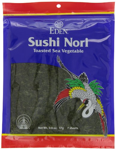 0884758891048 - EDEN ORGANIC SUSHI NORI, TOASTED CULTIVATED, 7 COUNT, 0.6-OUNCE PACKAGES (PACK OF 6)
