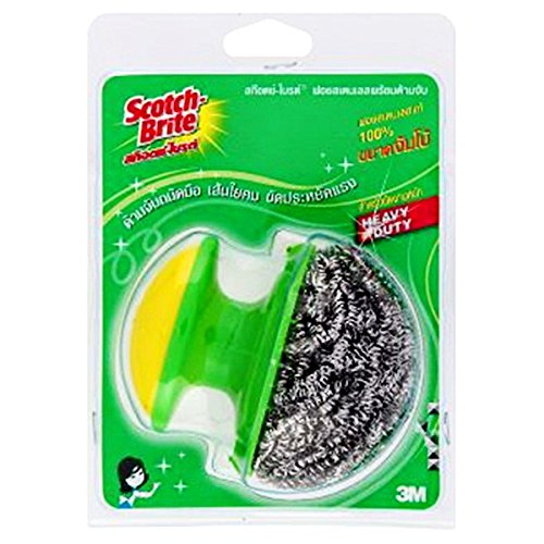 0884768338847 - SCOTCH-BRITE SCRUBBER STAINLESS STEEL WITH HANDLE ( PACK OF 2 )