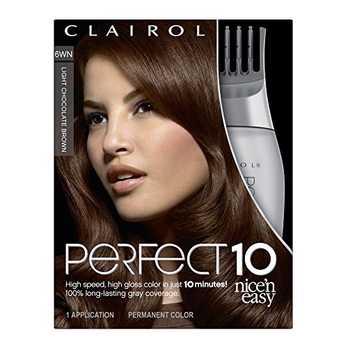 0884774416218 - CLAIROL PERFECT 10 BY NICE 'N EASY HAIR COLOR 6WN LIGHT CHOCOLATE BROWN 1 KIT