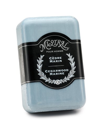 0884849575277 - MISTRAL MEN'S SOAP, CEDARWOOD MARINE, 250 GRAMS