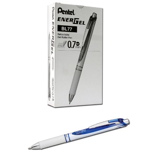 0884851010483 - PENTEL ENERGEL PEARL DELUXE RTX, 0.7MM, BLUE INK, BOX OF 12 (BL77PW-C)