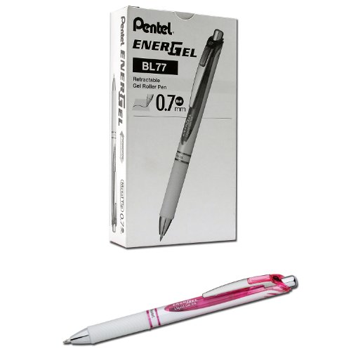 0884851010513 - PENTEL ENERGEL PEARL DELUXE RTX, 0.7MM, BLACK INK, BOX OF 12 (BL77PWP-A)