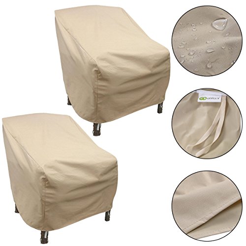 0884872150793 - 2 PCS WATERPROOF HIGH BACK PATIO SINGLE CHAIR COVER OUTDOOR FURNITURE PROTECTION