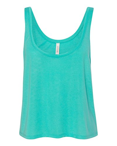 0884913472006 - BODEK AND RHODES 69333403 8880 BELLA CANVAS LADIES FLOWY BOXY TANK TEAL - SMALL