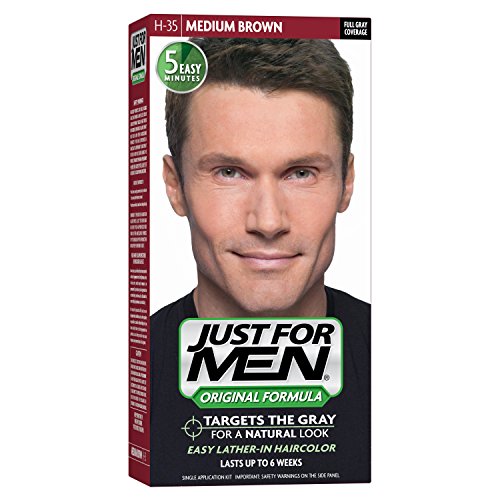 0884919878093 - JUST FOR MEN SHAMPOO-IN HAIR COLOR, MEDIUM BROWN 35, 1 APPLICATION, 3 COUNT