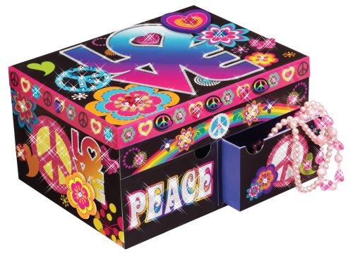 0884920125919 - CRA-Z-ART 3D STICK N SPARKLE PEACE AND LOVE JEWELRY BOX