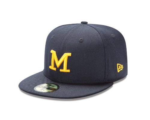 0884990057226 - NCAA MICHIGAN WOLVERINES COLLEGE 59FIFTY, NAVY, 7 1/4
