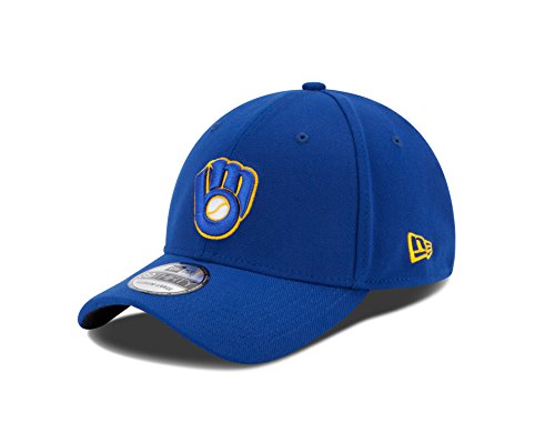 0884990910828 - MLB MILWAUKEE BREWERS JUNIOR TEAM CLASSIC ALTERNATIVE 39THIRTY STRETCH FIT CAP, BLUE, TODDLER/CHILD