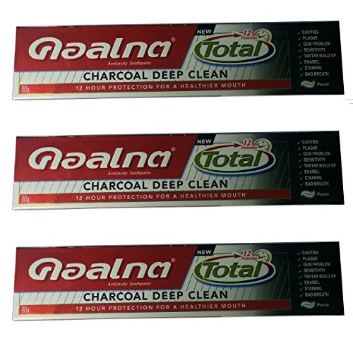 8850006341339 - COLGATE TOTAL CHARCOAL DEEP CLEAN 12 HOUR PROTECTION FOR A HEALTHIER MOUTH X 3 TUBES 80 G.