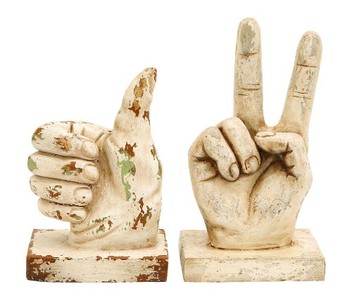 8850154031519 - ASSORTED POLYSTONE HAND DECOR WITH INTRICATE DETAILING - SET OF 2 ASSORTED POLYSTONE HAND D_COR WITH INTRICATE DETAILING - SET OF 2