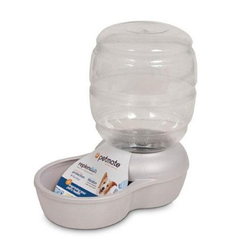 8850273108857 - PETMATE REPLENISH PET WATERER WITH MICROBAN, 1/2-GALLON, PEARL WHITE