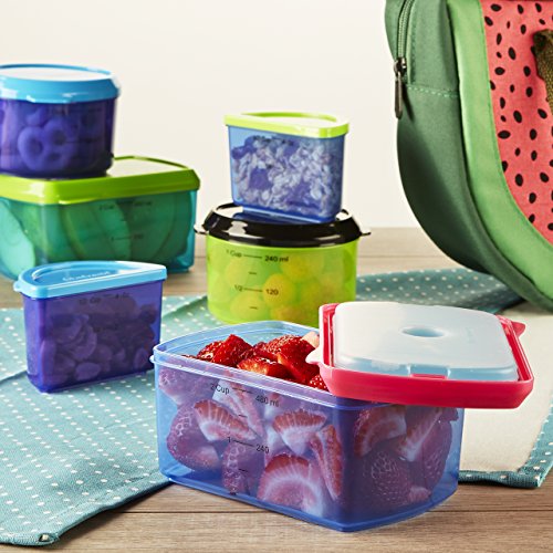 8850273116807 - FIT & FRESH KIDS' REUSABLE LUNCH CONTAINER KIT WITH ICE PACKS, 14-PIECE SET, BPA-FREE