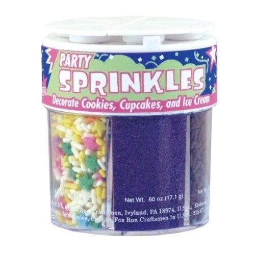 8850535184810 - FOX RUN 6 CELL PARTY SUGAR SPRINKLES CAKE COOKIE BISCUIT DECORATING EATABLE